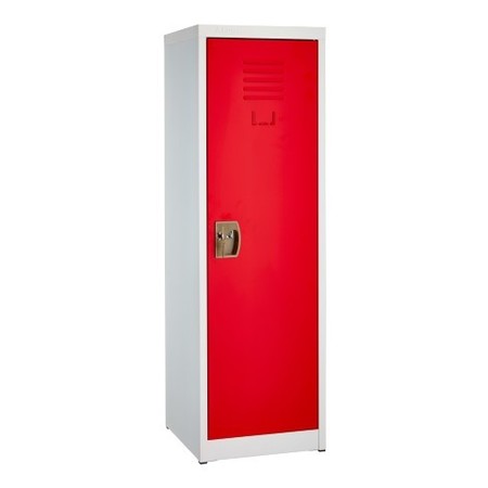 ADIROFFICE 48" H x 15" W Steel Single Tier Locker ADI629-01-RED